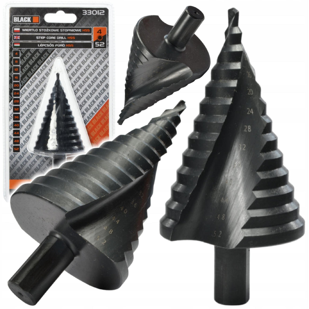Spiral Step Conical HSS Drill Bit Reamer for Metal 4-52 mm