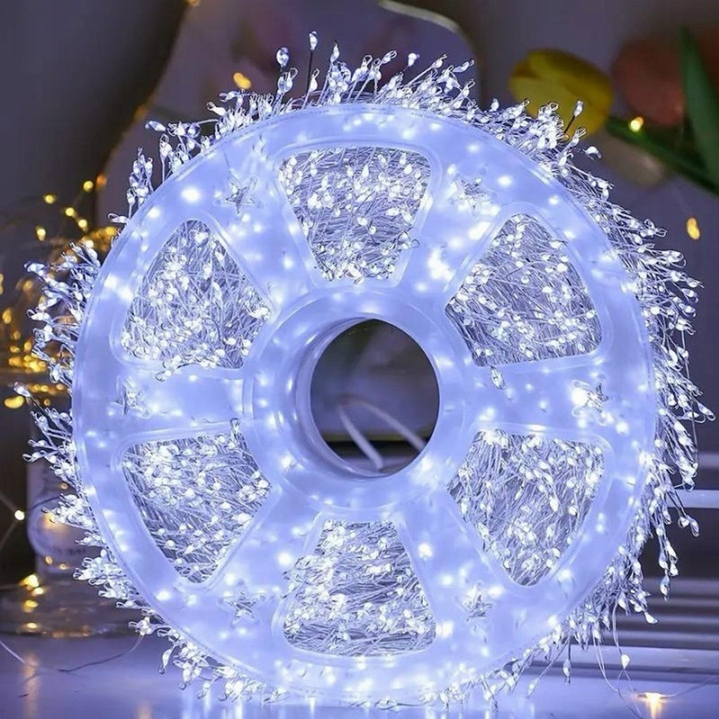 200 LED-iga 6 m külmvalge USB-valguskett 8 režiimi ja kaugjuhtimispuldiga RC-K-2806
