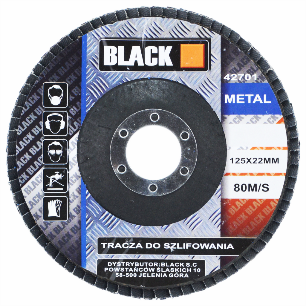 Flap Disc Lamelka 125 Abrasive 80 Metal Black