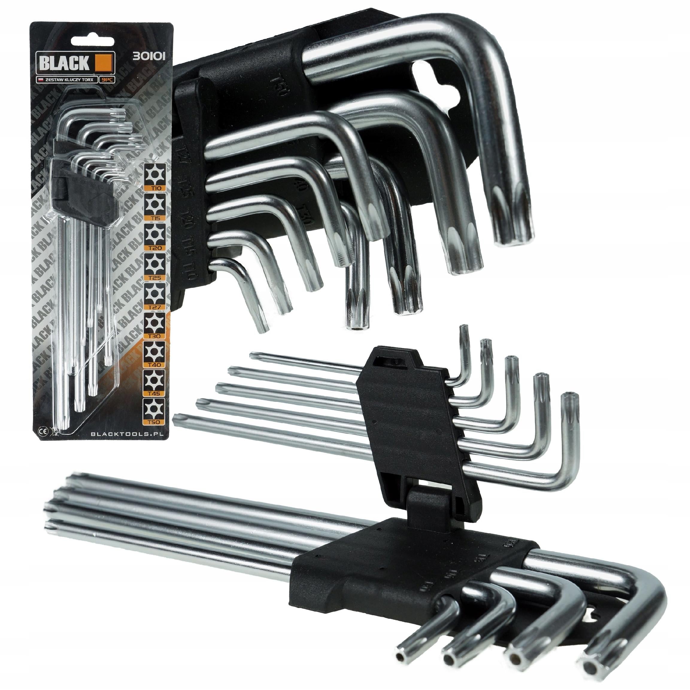 L-Shape Torx Allen Keys with Hole T10-T50, 9 PCS