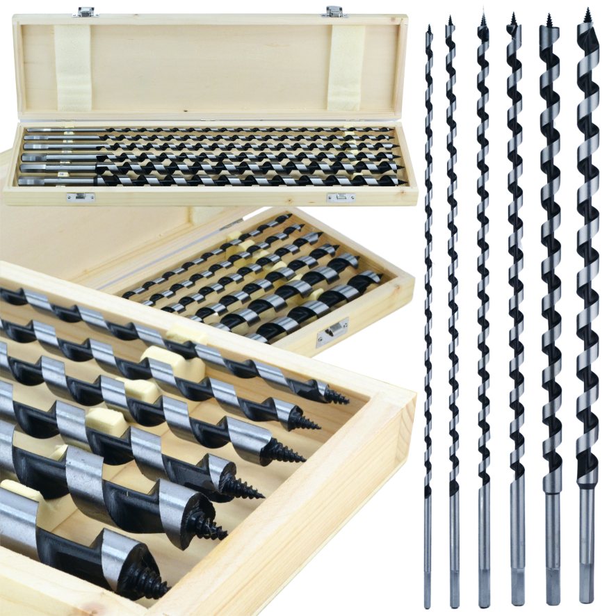 6 tk Black puidupuurid 6-18 mm, 460 mm pikkus