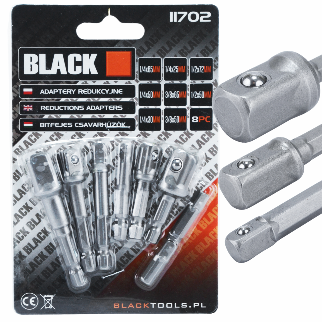Reduction Adapters for Screwdriver Sockets 1/4, 3/8, 1/2