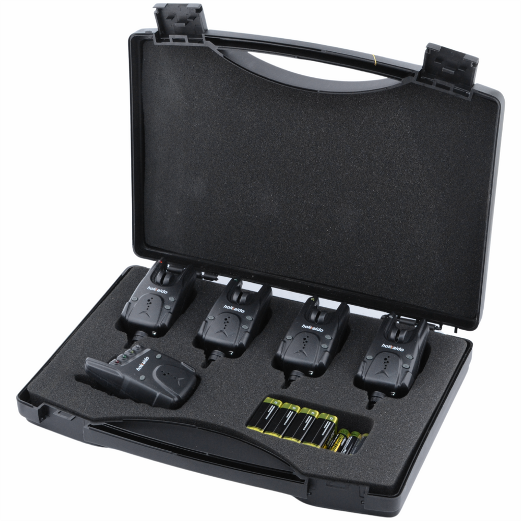 Hokkaido kalastusandurite komplekt 4+1 juhtimisseadme ja patareikarbiga