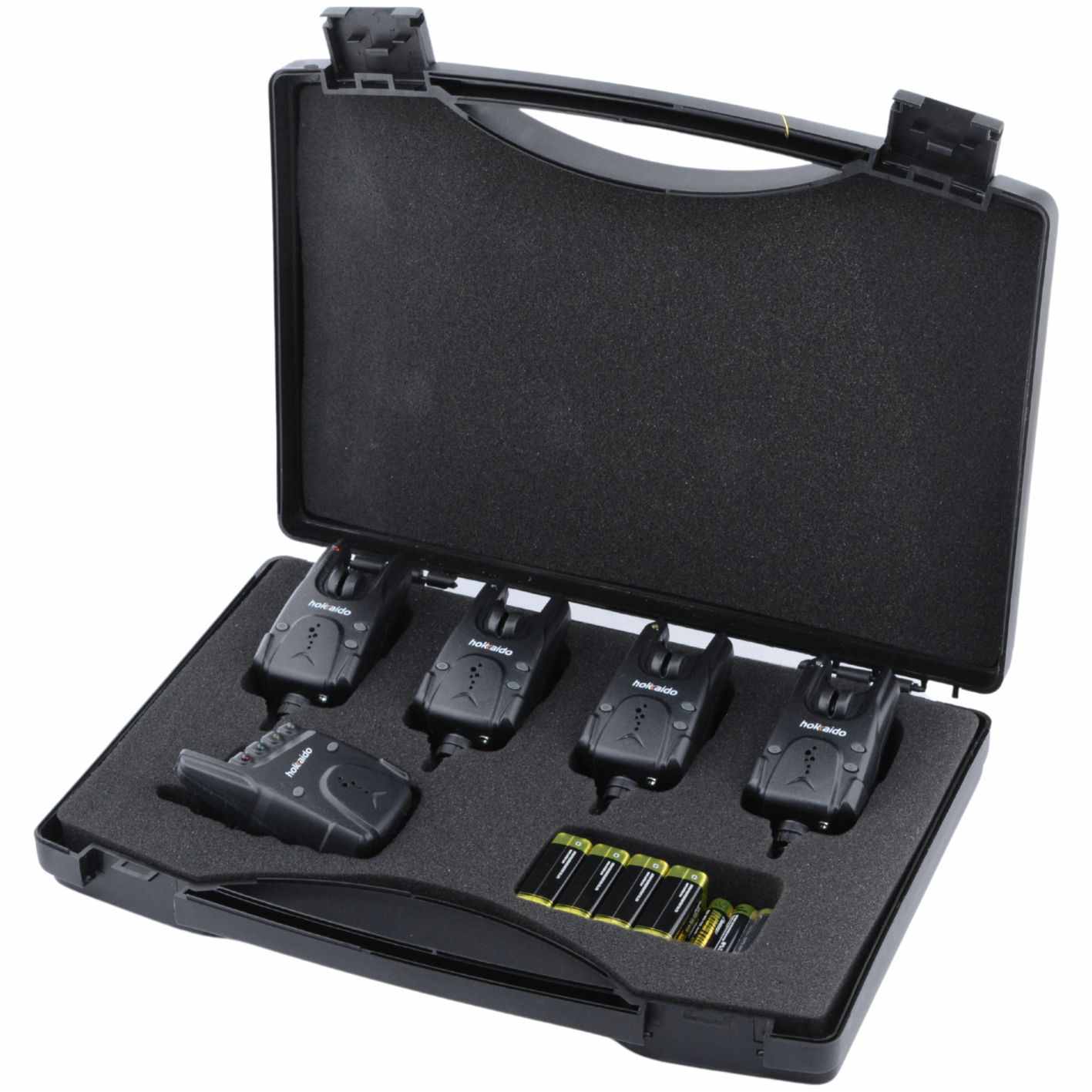 Hokkaido kalastusandurite komplekt 4+1 juhtimisseadme ja patareikarbiga