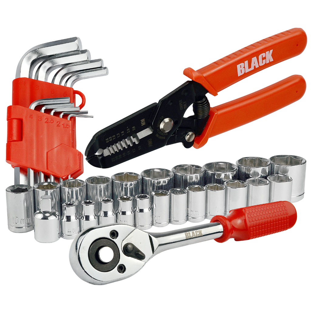 MEGA KOMPLEKT TÖÖRIISTAKOHVER 168 TK VÕTMED JA PESAAD 1/4" 3/8" CRV