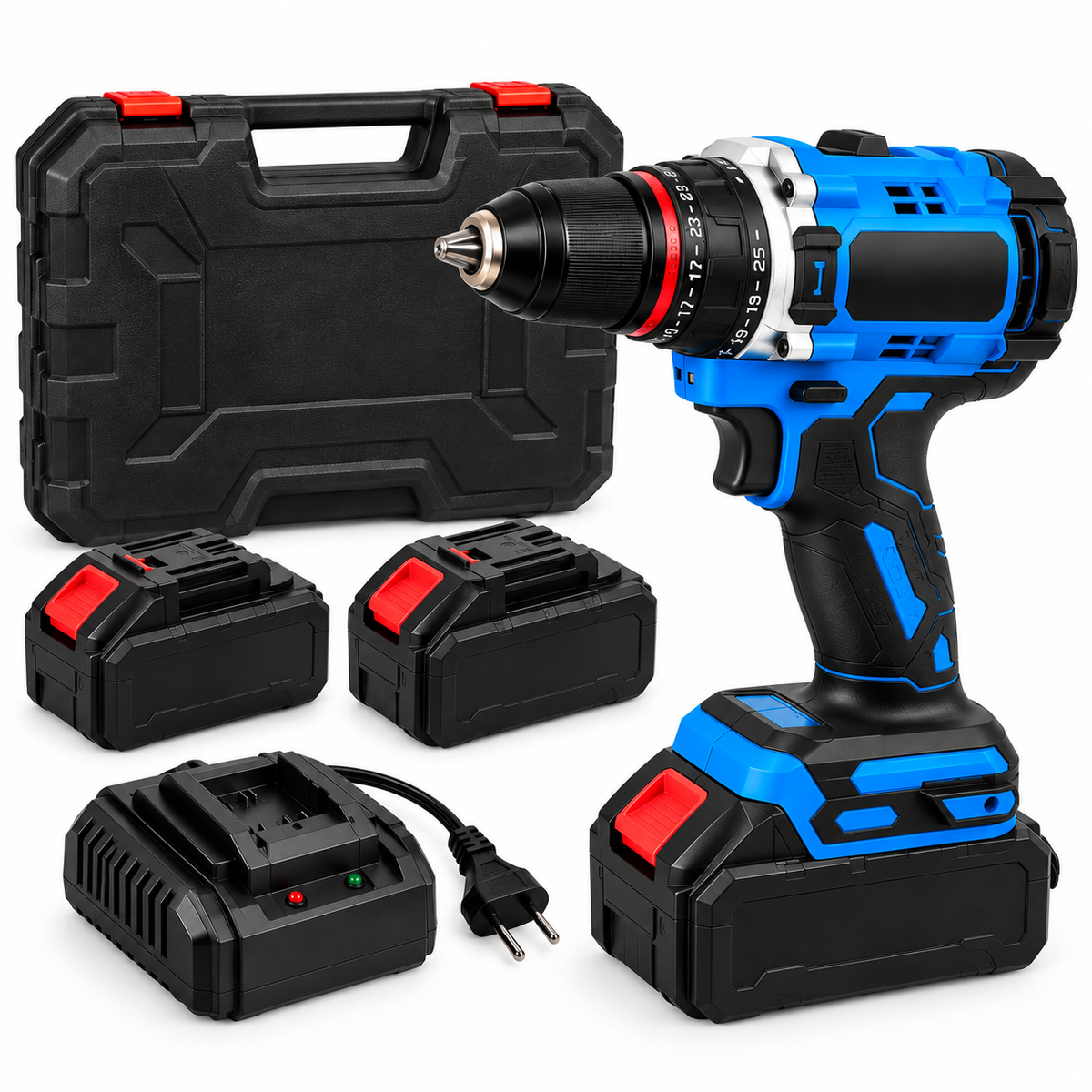 STAR ROXER SR-920 akuga tööriistakomplekt 48V 6.0Ah – nurklihvija + puurtrell, 2 akut