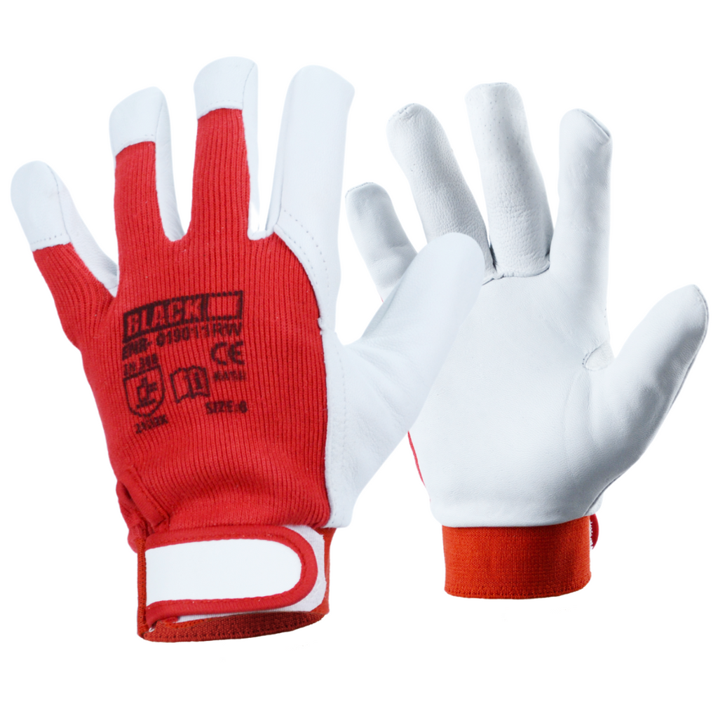 Paigaldaja kaitsekindad, 11" kitse nahk, takjakinnitus, 1 tk