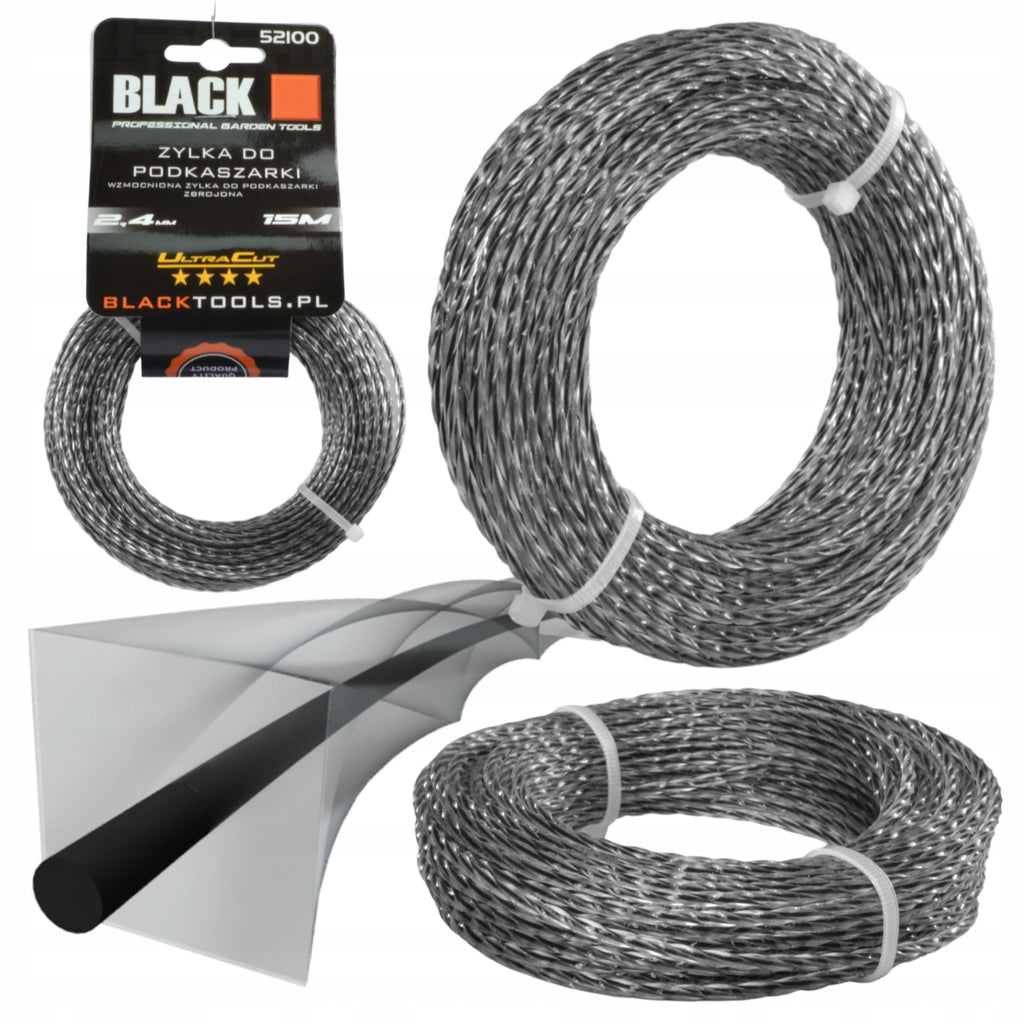 Tugevdatud trimmerijoon 2.4mm x 15m (52100)