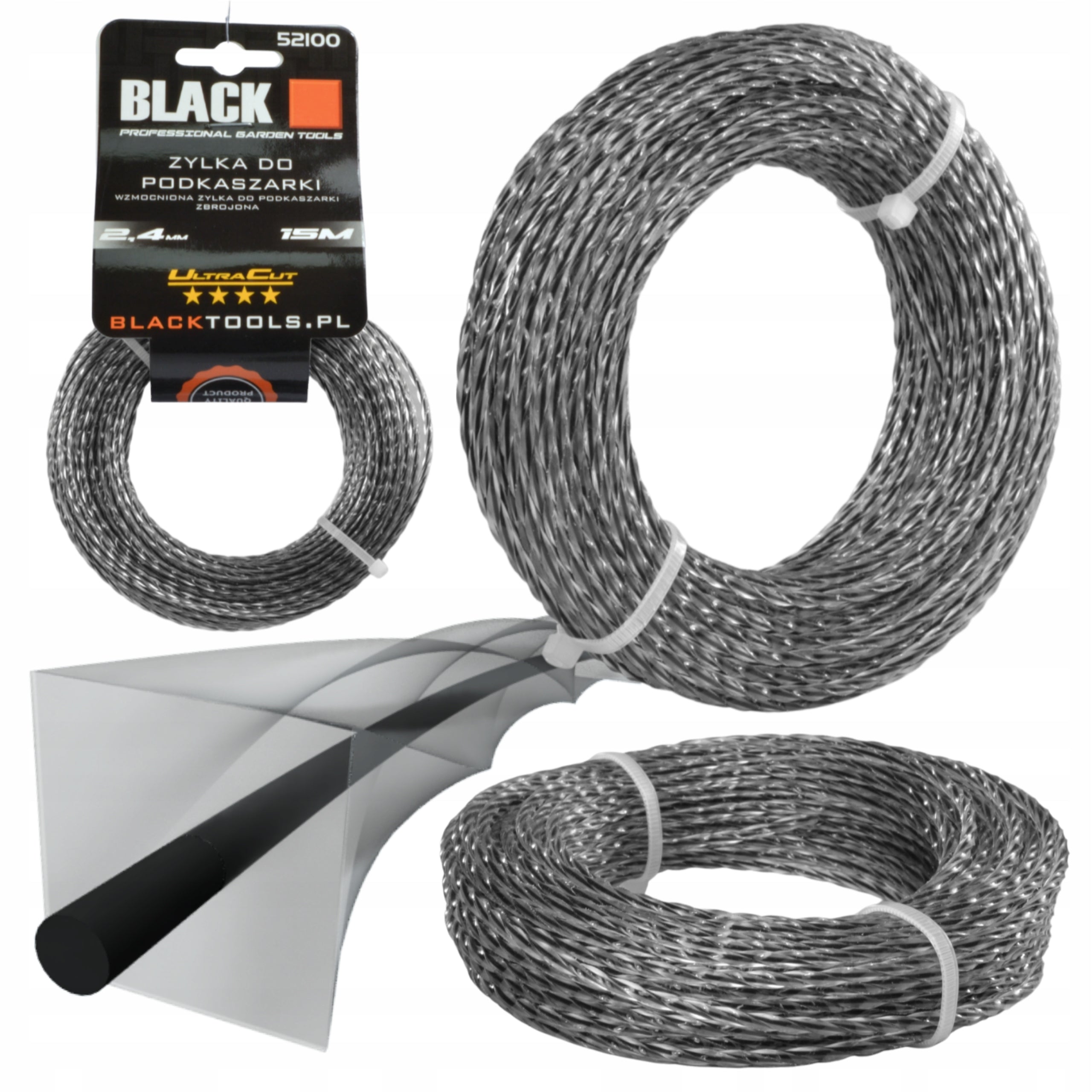 Tugevdatud trimmerijoon 2.4mm x 15m (52100)