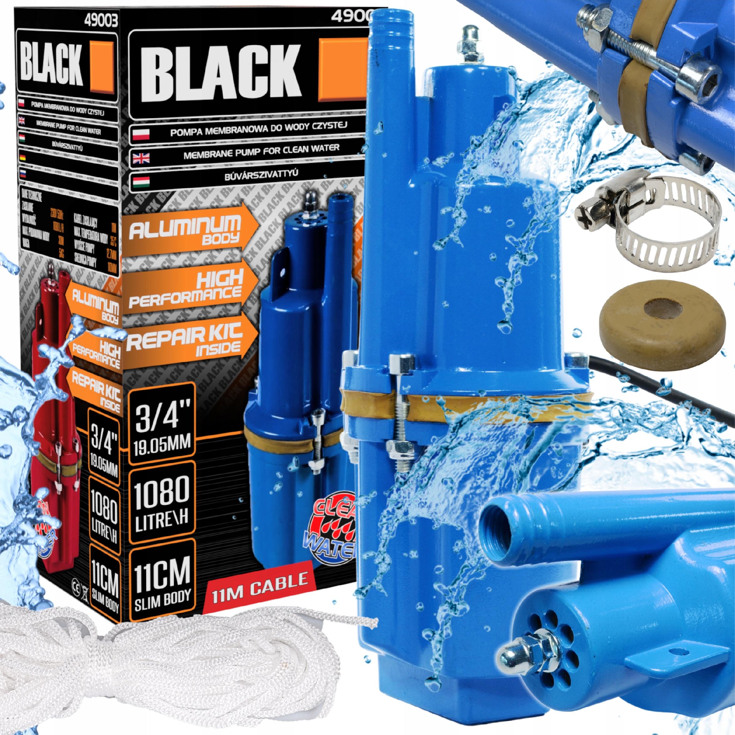 Deep Well Pump Nurek 495W Black Ruska 11m