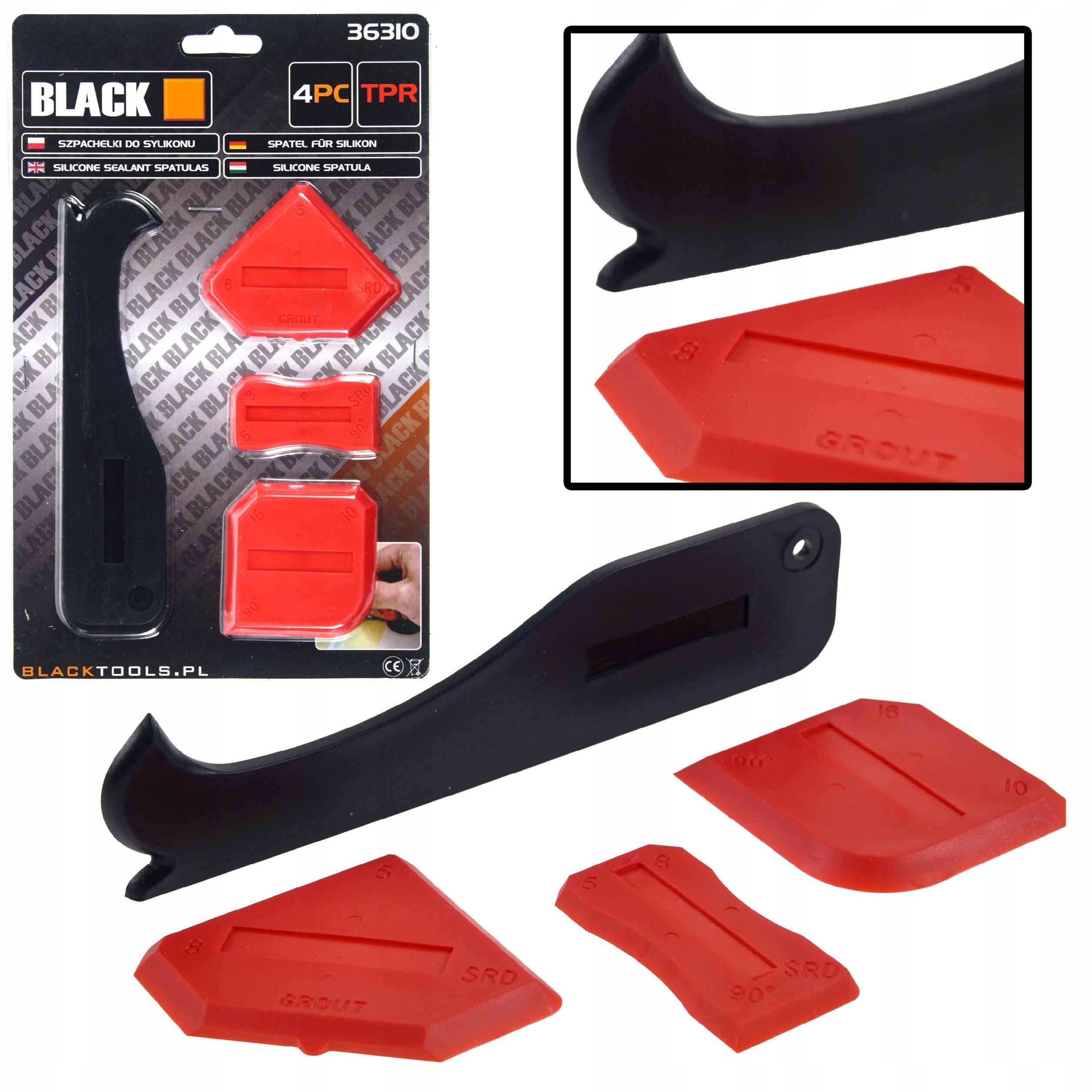 4 PCS Silicone Grout Spatulas Trowels
