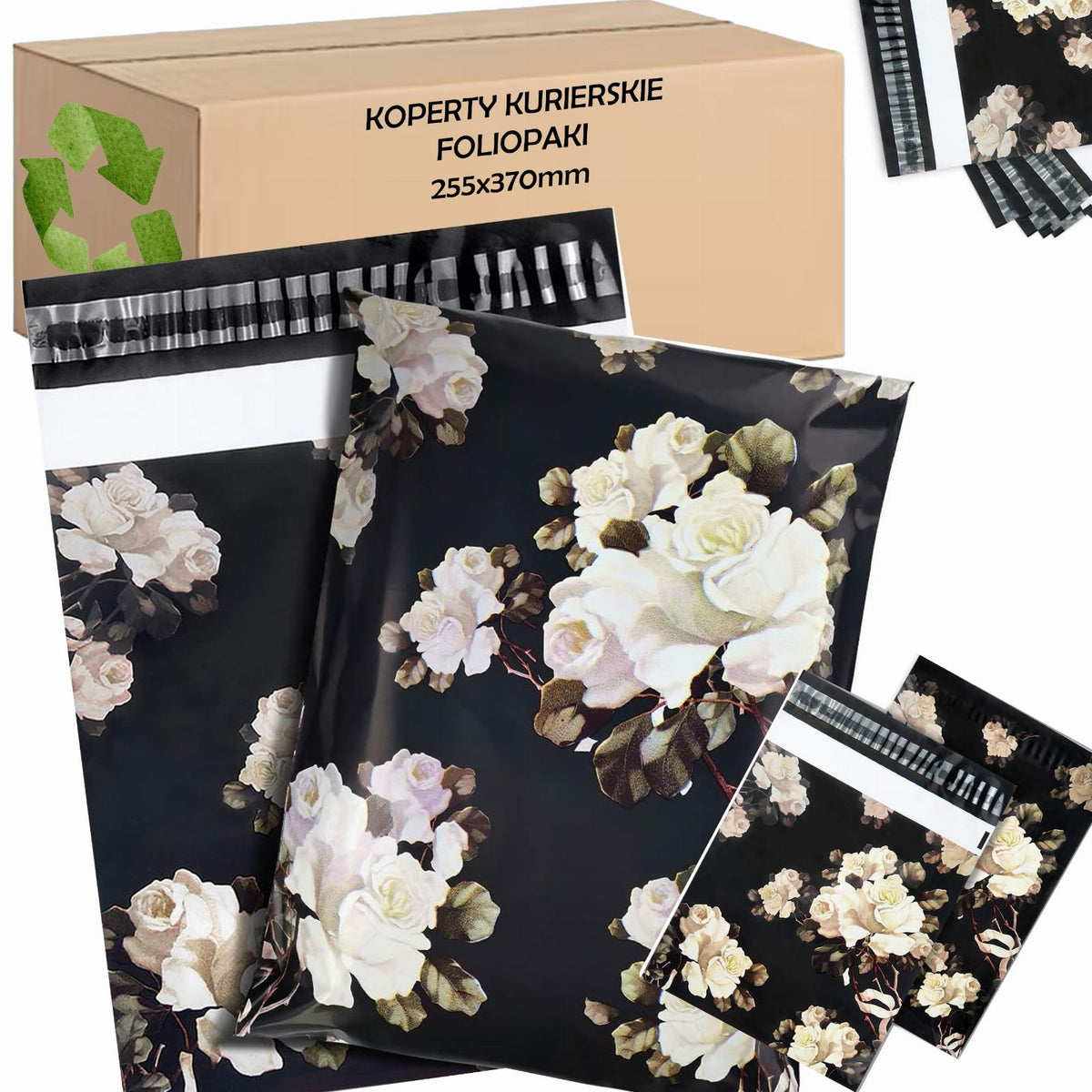 Strong White Courier Mailing Bags 255x370 50 pcs