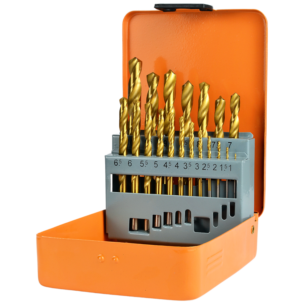 19-Piece Titanium-Coated Metal Drill Set (33001)