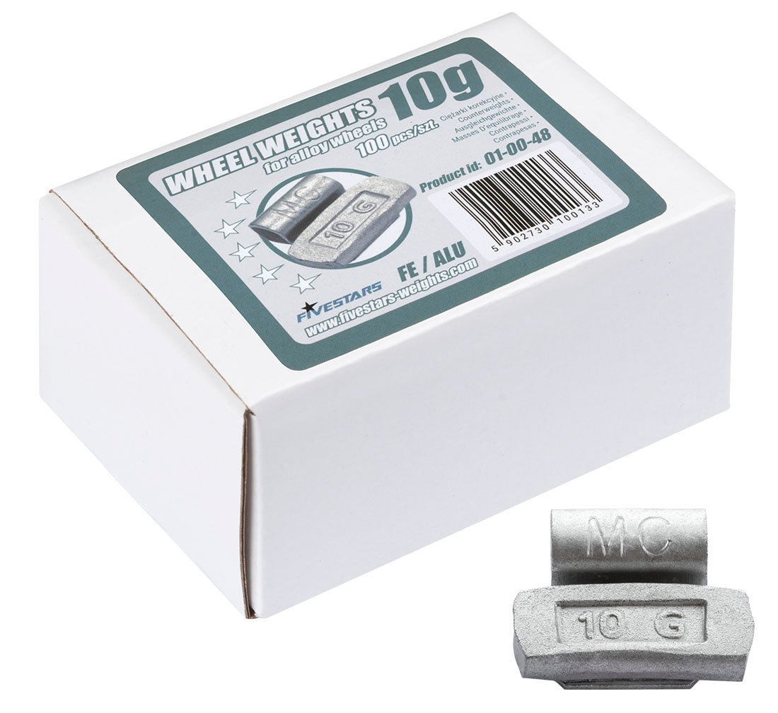 FiveStars klambriga rattatasakaalu raskused 10 g ALU velgedele – 100 tk (100 tk)