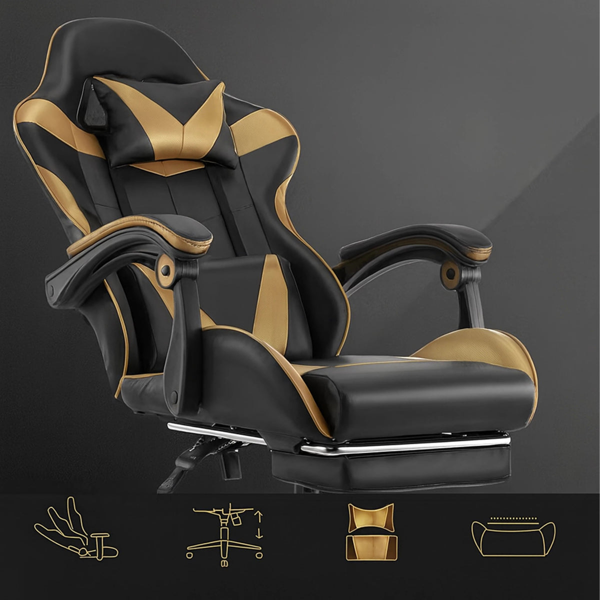 Gaming - kontoritool jalatoega kuni 150 kg - Ostuklikk