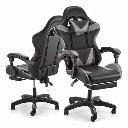 Gaming - kontoritool jalatoega kuni 150 kg, hall - must - Ostuklikk