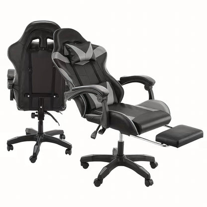 Gaming - kontoritool jalatoega kuni 150 kg, hall - must - Ostuklikk