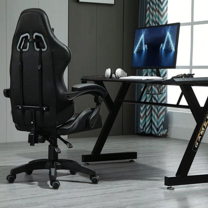 Gaming - kontoritool jalatoega kuni 150 kg, hall - must - Ostuklikk