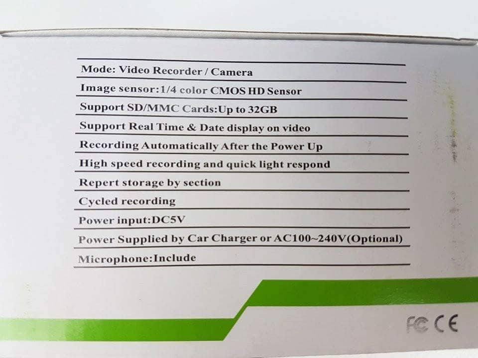 HD Black auto pardakaamera 9x11x14cm, FHD 1080p