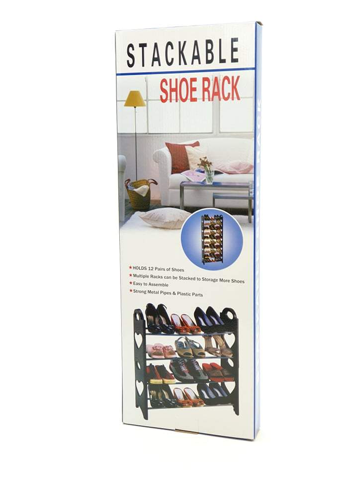 Heart Design Shoe Rack for Approximately 12 Pairs