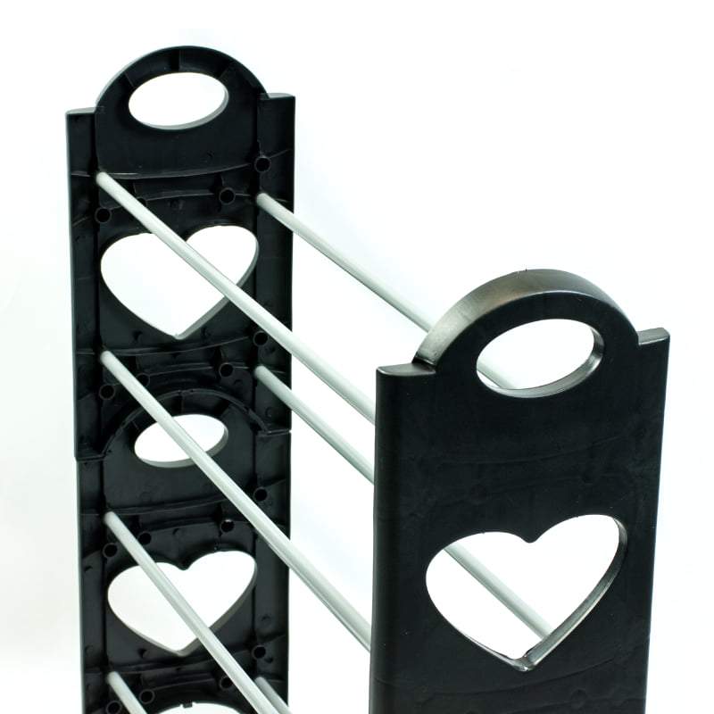 Heart Design Shoe Rack for Approximately 12 Pairs