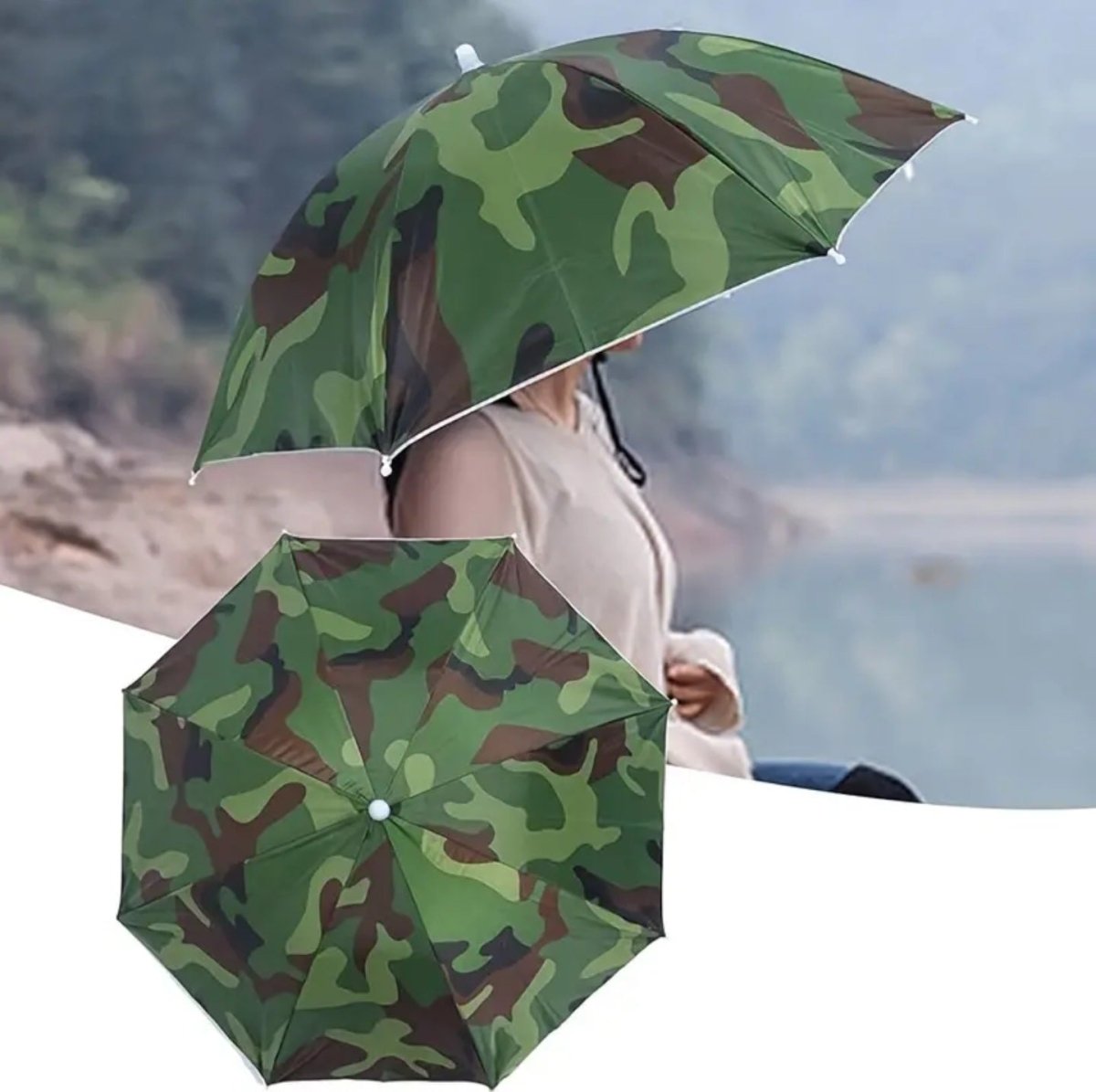 Innovatiivne peaga kinnitatav vihmavarju müts