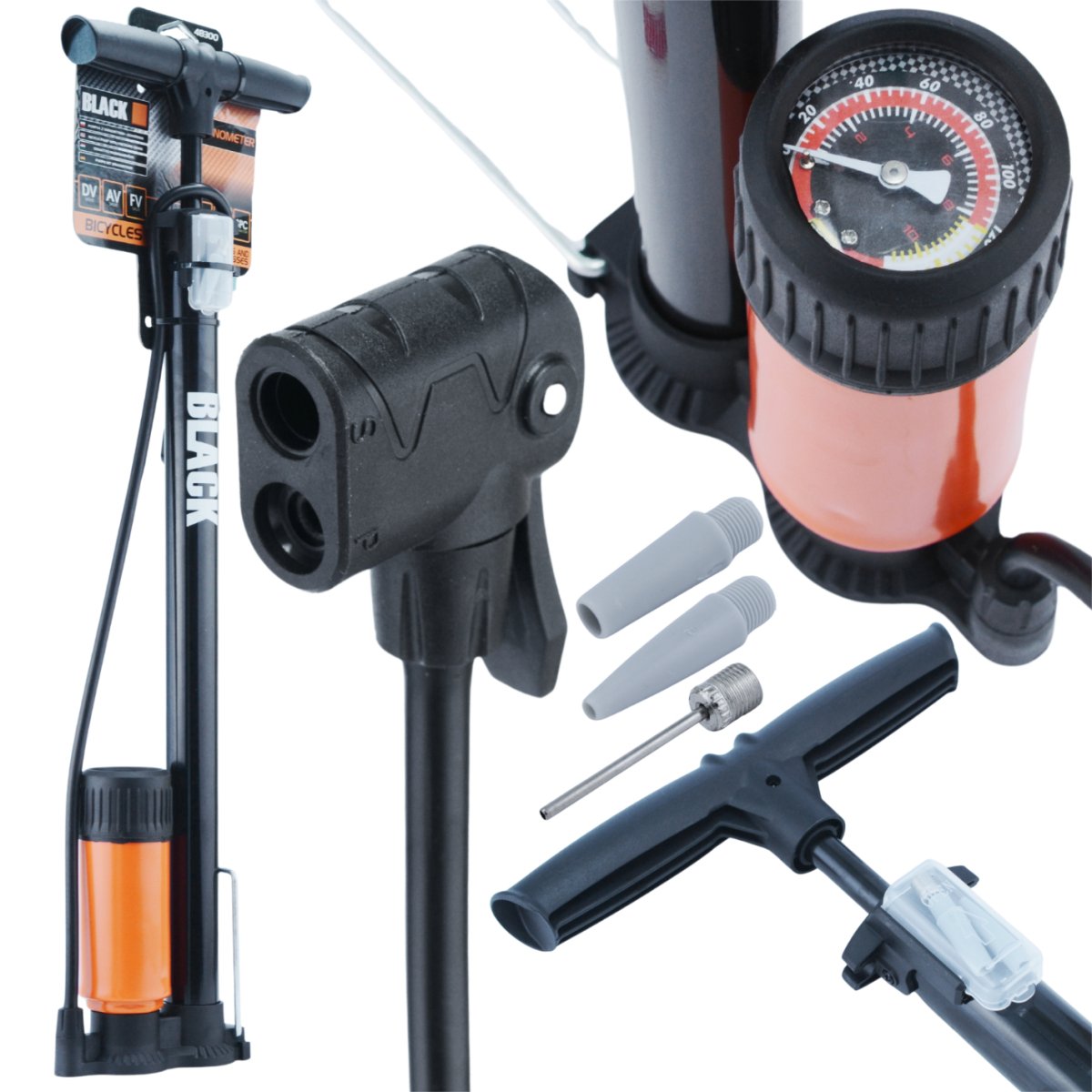 Jalgrattapump manomeetriga – 10 bar