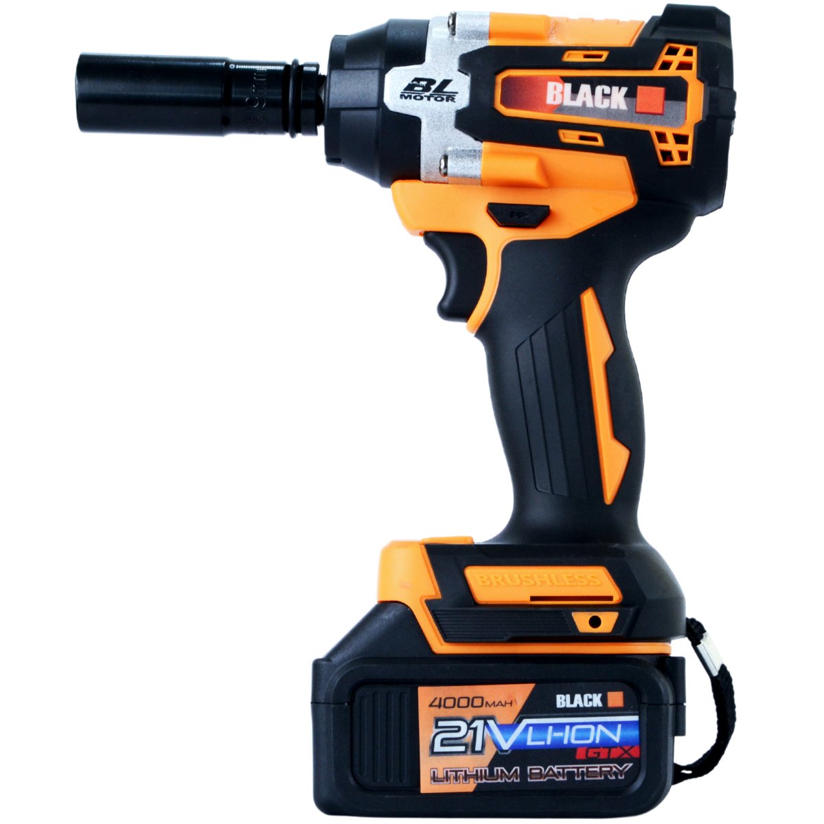 21V juhtmeta lööktrell 500Nm pöördemomendi ja 4Ah akuga