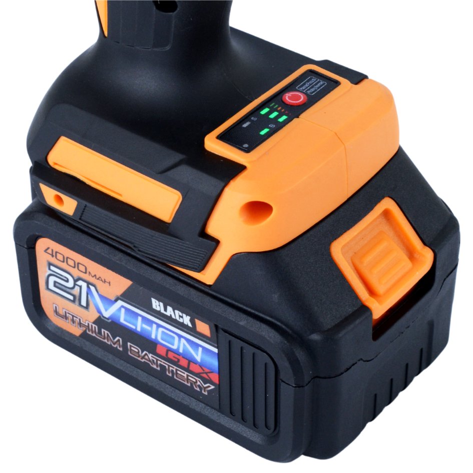 21V Cordless Impact Wrench with 500Nm Torque and 4Ah Battery