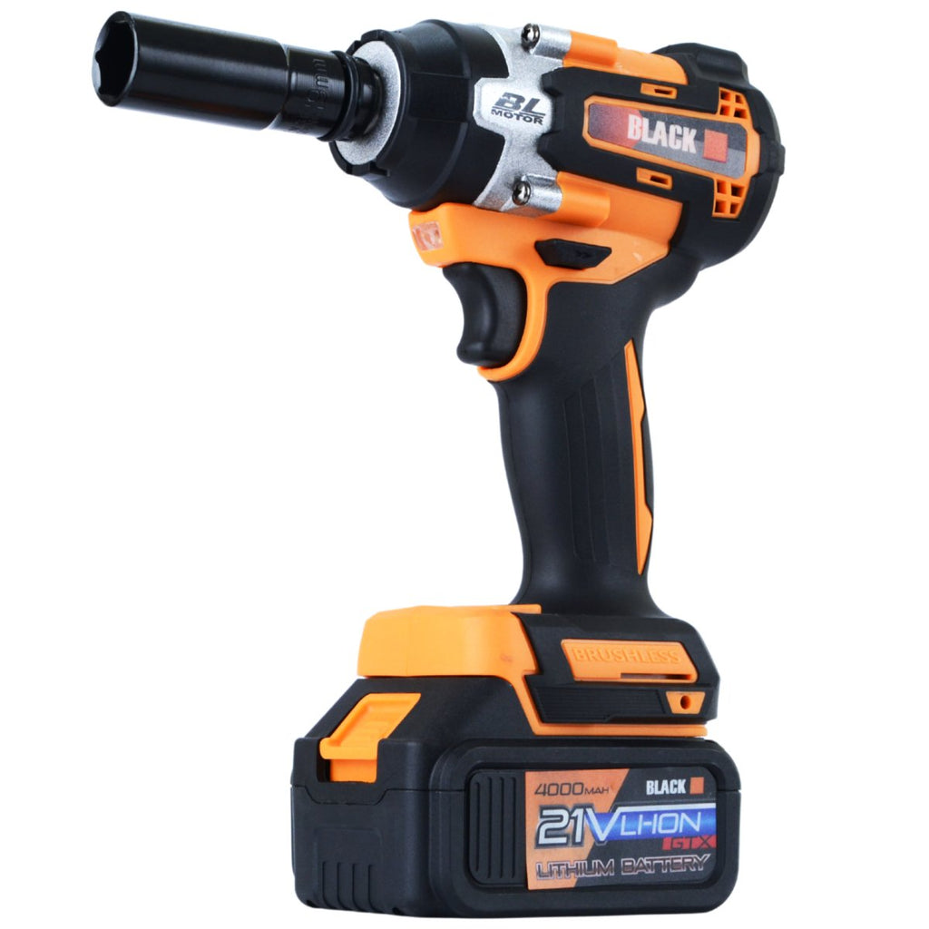 21V Cordless Impact Wrench with 500Nm Torque and 4Ah Battery