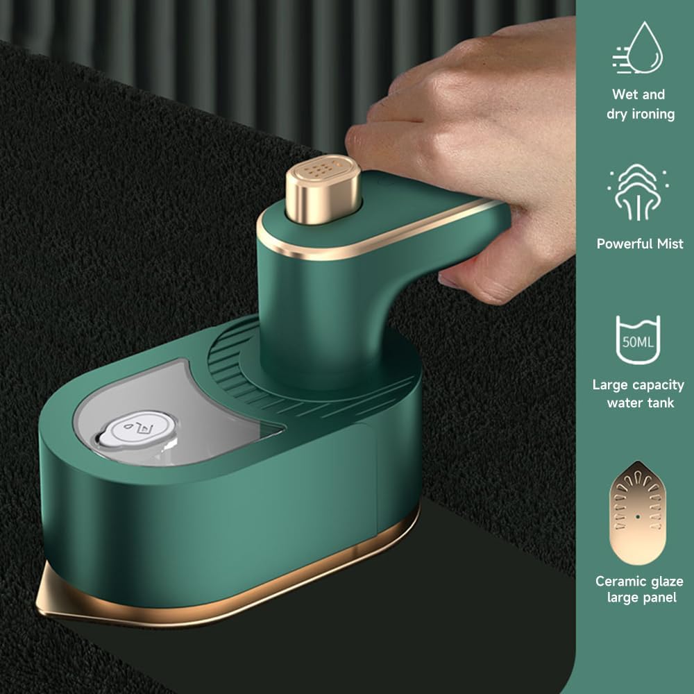 Portable Steam Iron 1000-1200W with 25-30s Fast Heat-up