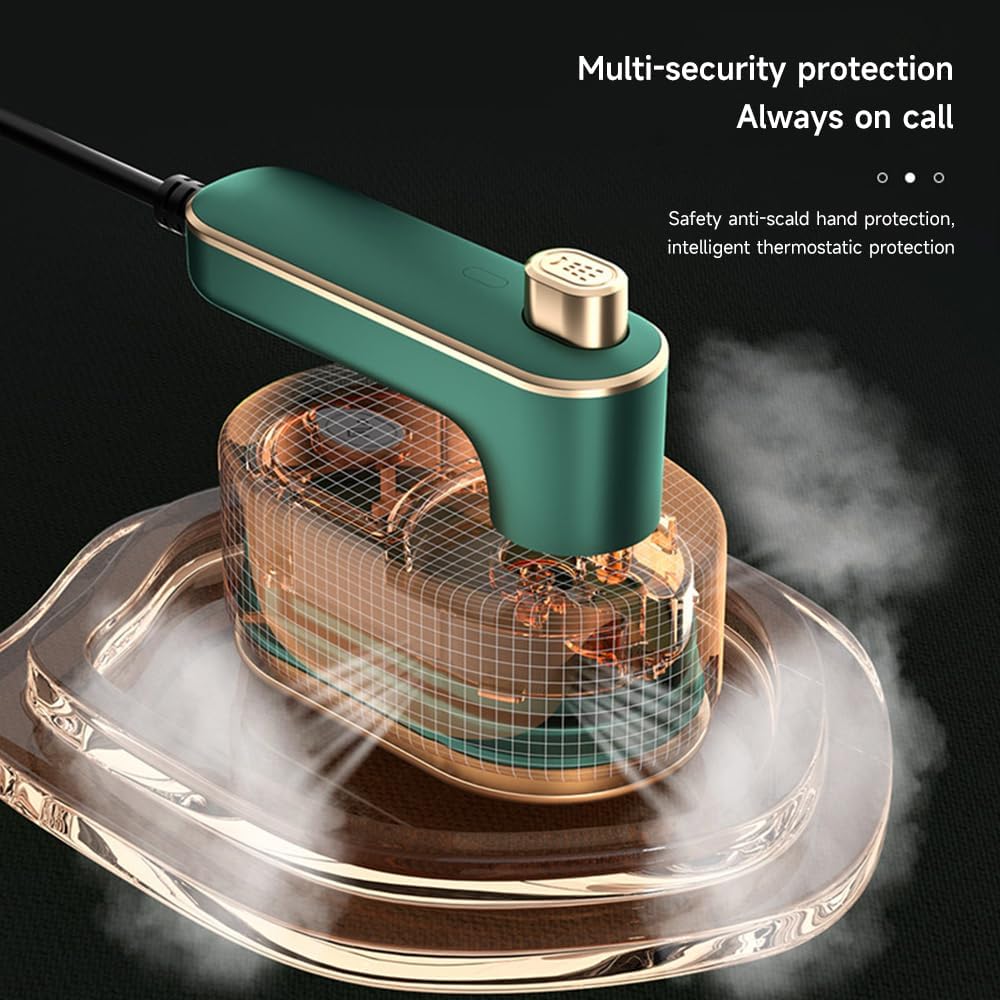 Portable Steam Iron 1000-1200W with 25-30s Fast Heat-up