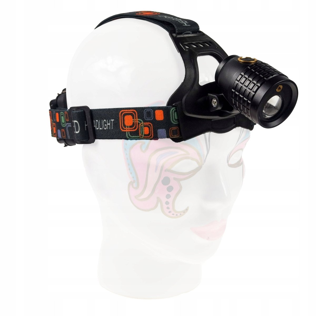 Kalapüügi pealamp reguleeritava suumi ja võimsa akuga