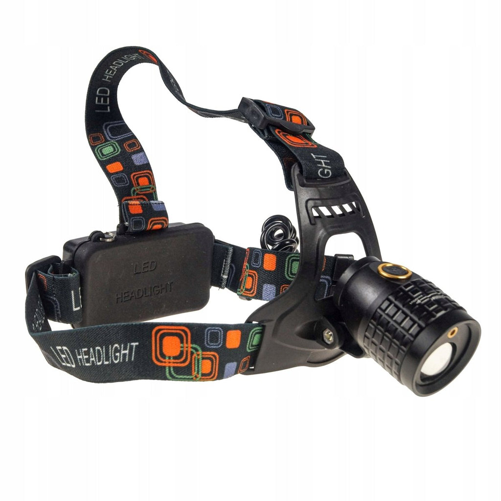 Kalapüügi pealamp reguleeritava suumi ja võimsa akuga