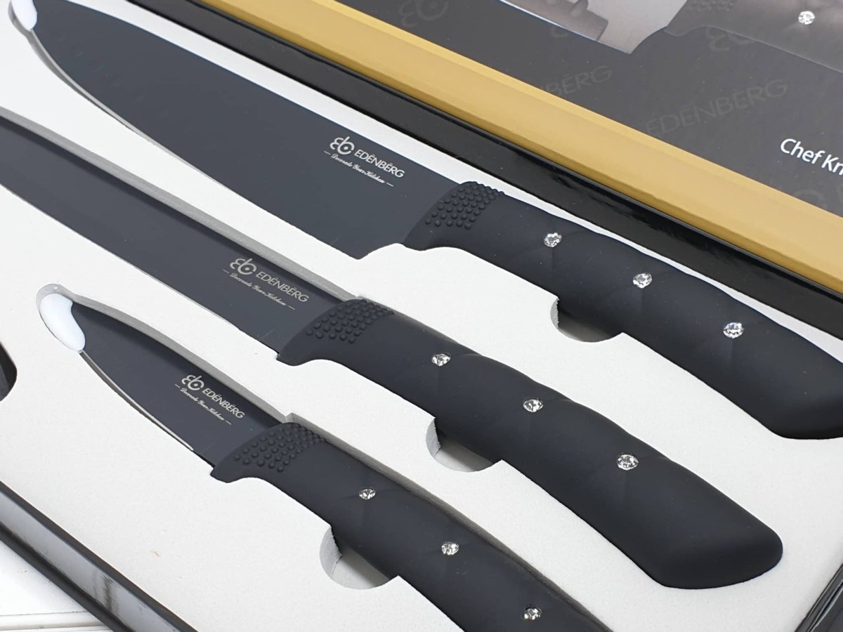 Edenberg 4-Piece Kitchen Knife Set with Stone Handles