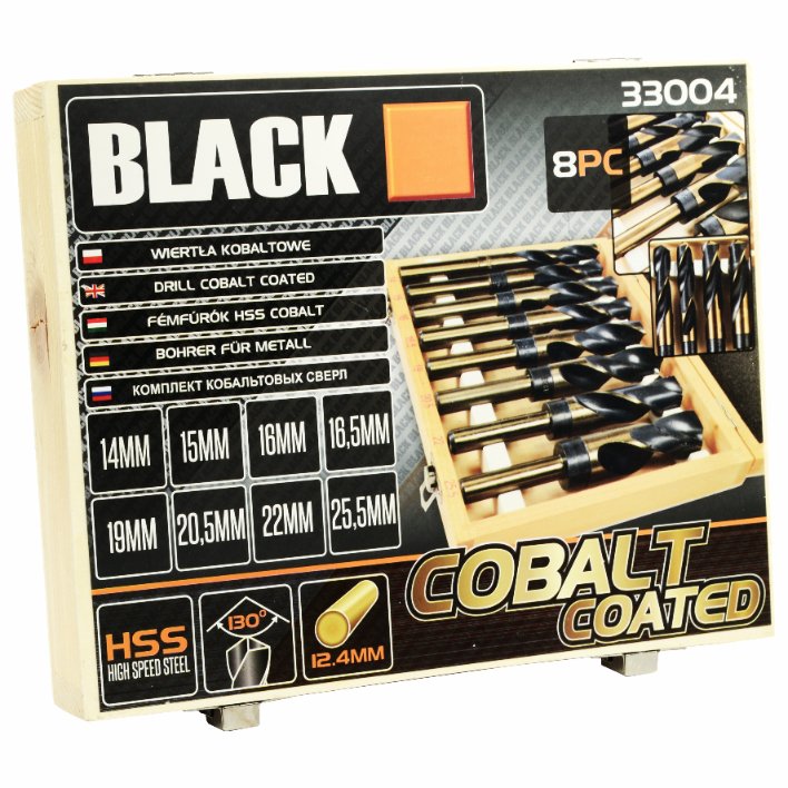 8-osaline koobaltpuuride komplekt HSS (8 tk)