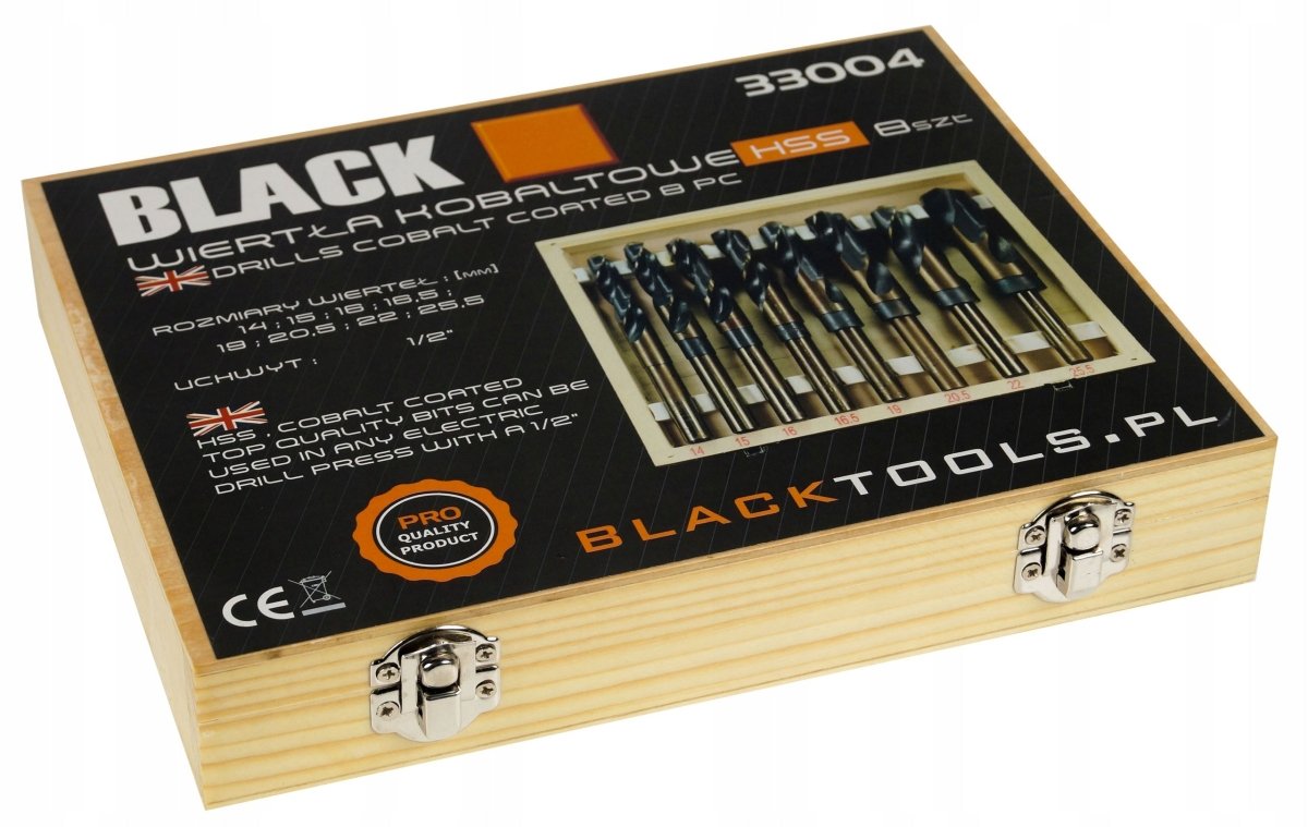 8-osaline koobaltpuuride komplekt HSS (8 tk)