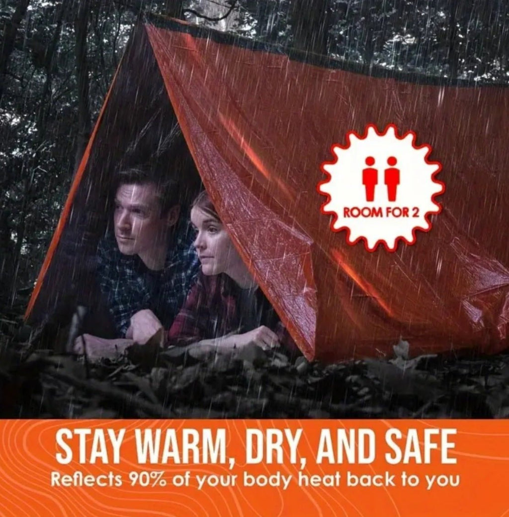 Kolmnurkne 2-inimese telk pingutusrihmaga