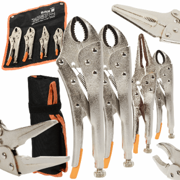 Lukustatavate tangide komplekt 125mm, 170mm, 190mm, 250mm