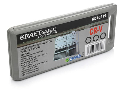 KRAFT&DELE KD10219 eribittide komplekt HEX/TORX/SPLINE, 40 osa - Ostuklikk