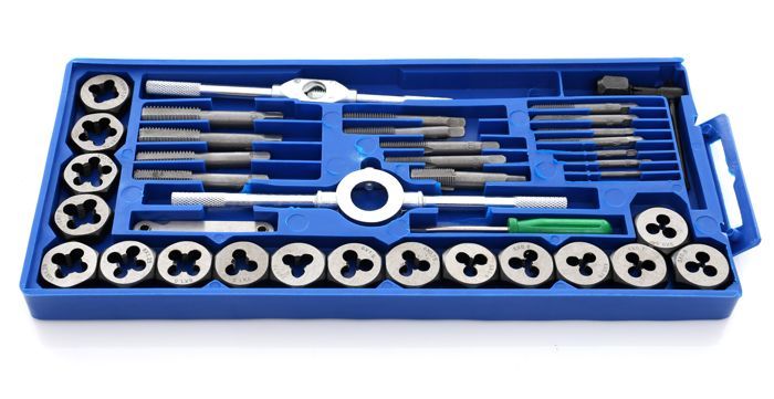 KRAFT&DELE KD10289 keermelõikekomplekt – 40 osa (M3–M12, 1/8" NPT) - Ostuklikk