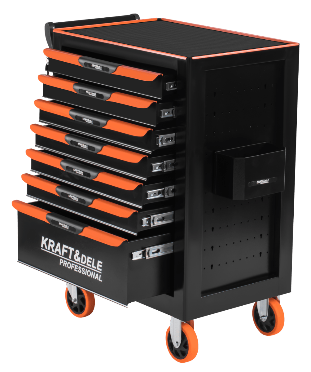 KRAFT&DELE KD1079 tööriistakapp (tühi) – 7 sahtlit, terasest tööpind - Ostuklikk