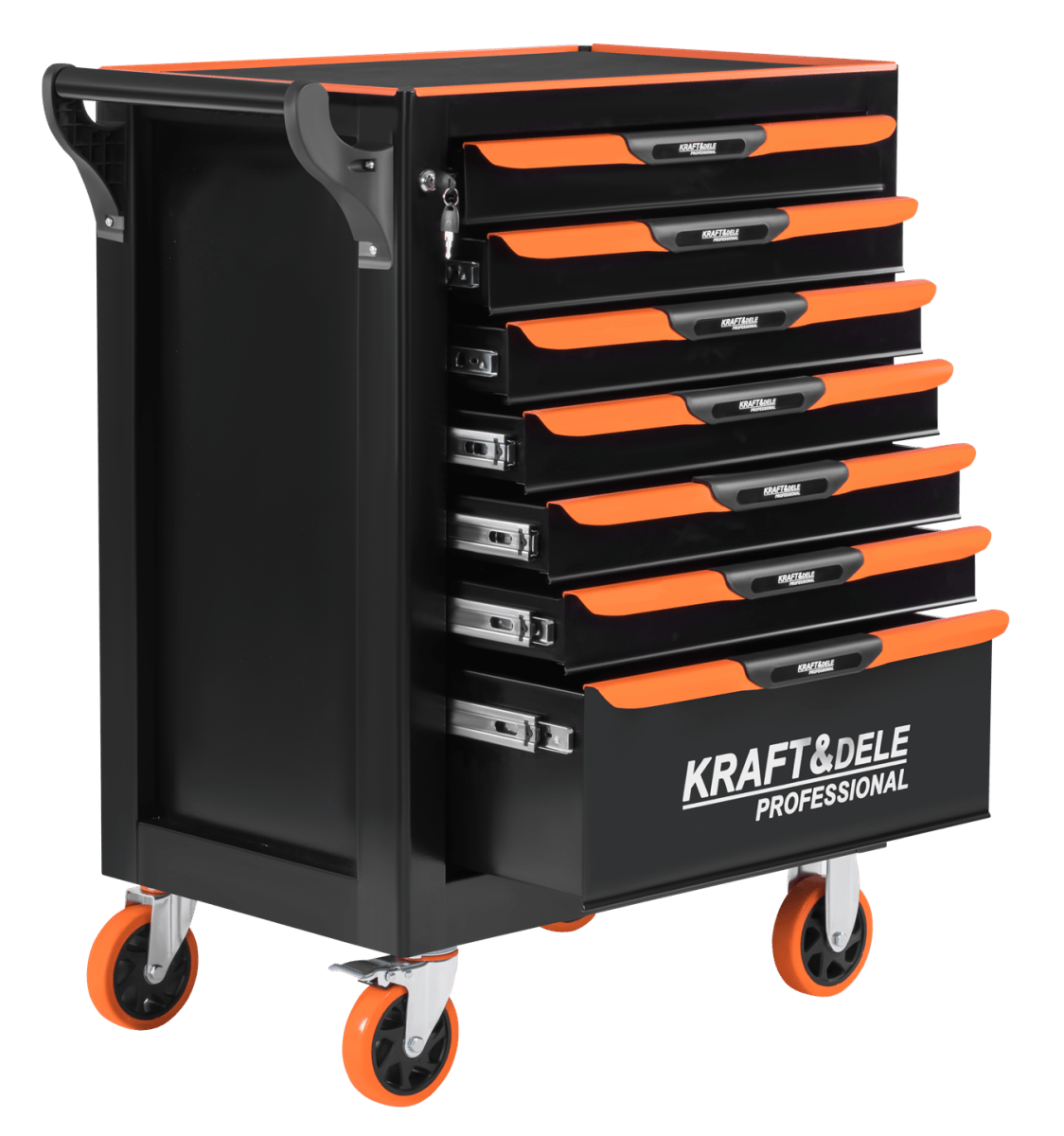 KRAFT&DELE KD1079 tööriistakapp (tühi) – 7 sahtlit, terasest tööpind - Ostuklikk