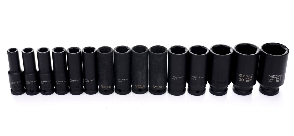 KRAFT&DELE KD11756 löökpadrunite komplekt 1/2" – 35 osa, Cr - Mo - Ostuklikk