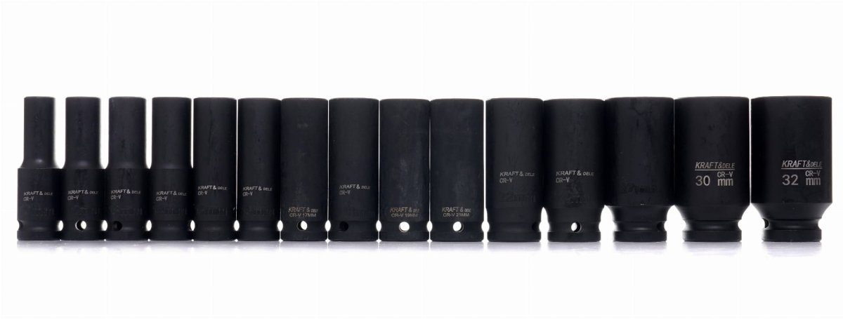 KRAFT&DELE KD11756 1/2" löökpadrunite komplekt, 35 tk, Cr-Mo teras