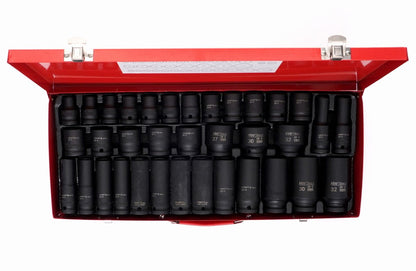 KRAFT&DELE KD11756 löökpadrunite komplekt 1/2" – 35 osa, Cr - Mo - Ostuklikk