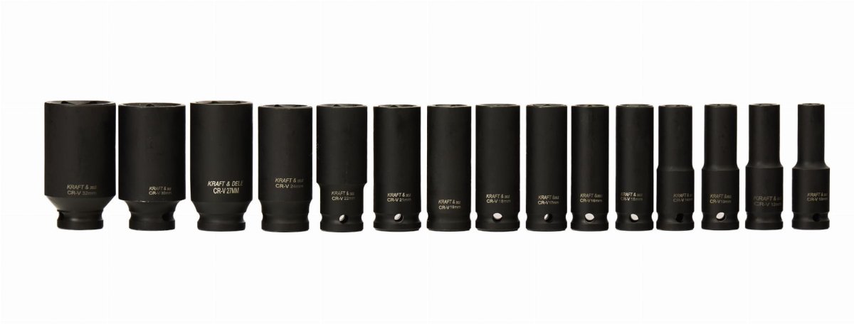 KRAFT&DELE KD11769 pikad löökpadrunid 1/2", 10–32 mm, 15 tk (Cr - Mo) - Ostuklikk