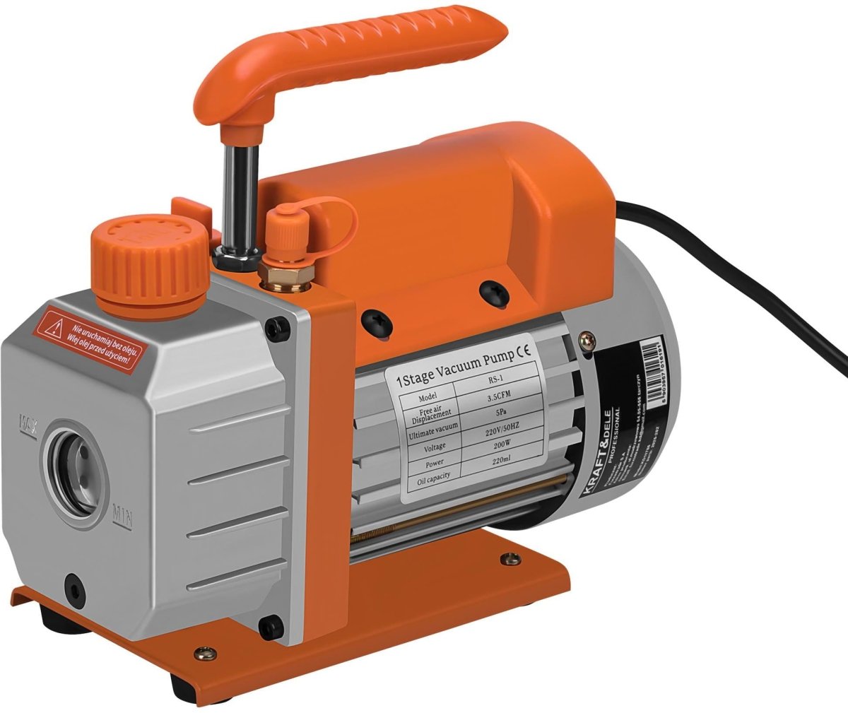 KRAFT&DELE KD11785 vaakumpump koos vaakumkambriga – 100 l/min, 5 Pa - Ostuklikk