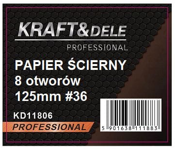 KRAFT&DELE KD11806 liivapaberikettad 125 mm P36, 50 tk (takjakinnitus) - Ostuklikk