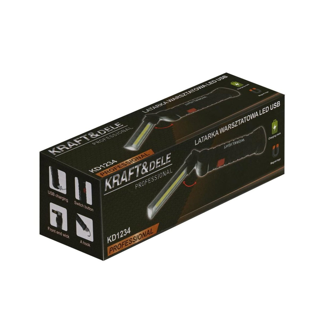 Kraft&Dele LED-töökojalamp USB, magneti ja konksuga KD1234